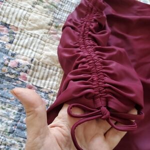 Coastal Blue burgundy Swim bottom